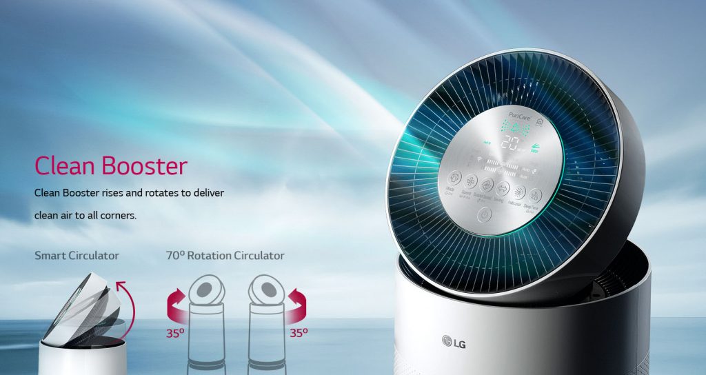 LG PuriCare air purifier with hepa filter deliver clean air to all corners, Lg puricare kl, lg air purifier selangor